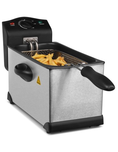 MEDION MD 18084 Singolo 3 L Indipendente 2000 W Friggitrice Nero, Acciaio inossidabile