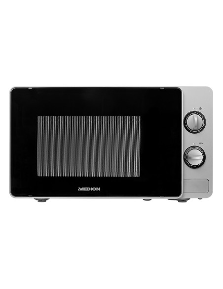 MEDION MD 18691 Superficie piana Microonde con grill 20 L 700 W Nero, Argento