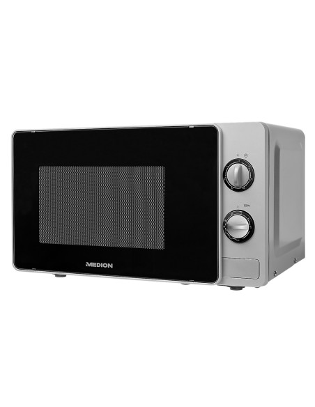 MEDION MD 18691 Superficie piana Microonde con grill 20 L 700 W Nero, Argento