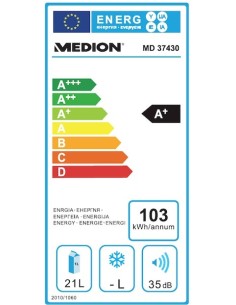 MEDION MD 37430 Cantinetta vino con compressore Libera installazione Nero 8 bottiglia bottiglie 2