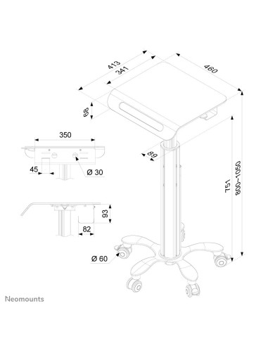 Neomounts by Newstar La medico portatile carrello
