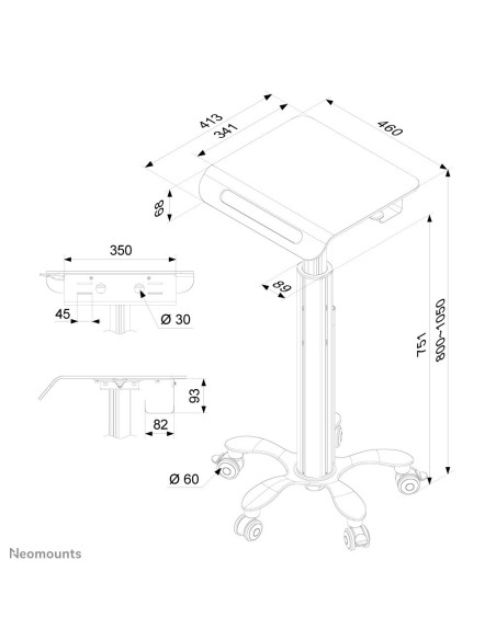 Neomounts by Newstar La medico portatile carrello