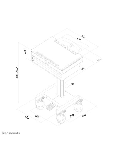Neomounts by Newstar La medico portatile carrello