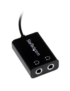 StarTech.com Addatore cavo splitter mini jack per auricolari slim nero - 3,5 mm maschio a 2 x 3,5 mm femmina 2