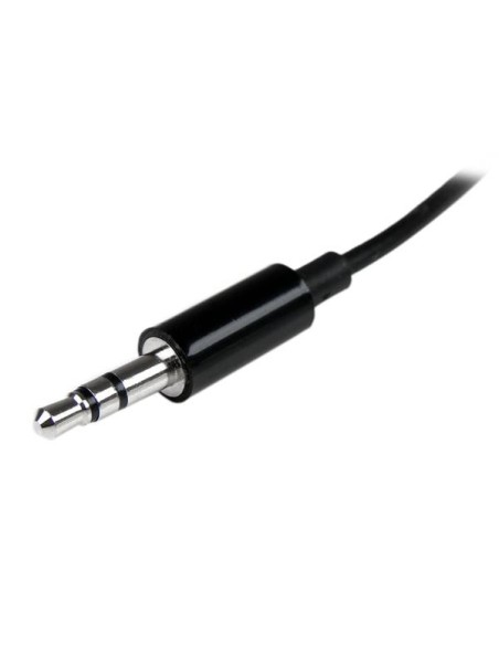 StarTech.com Addatore cavo splitter mini jack per auricolari slim nero - 3,5 mm maschio a 2 x 3,5 mm femmina