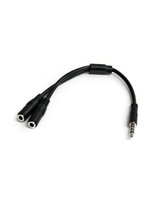 StarTech.com Cavo Sdoppiatore per Cuffie 3.5mm - Adattatore per Auricolare da 3.5mm Maschio a 2 Femmine 2