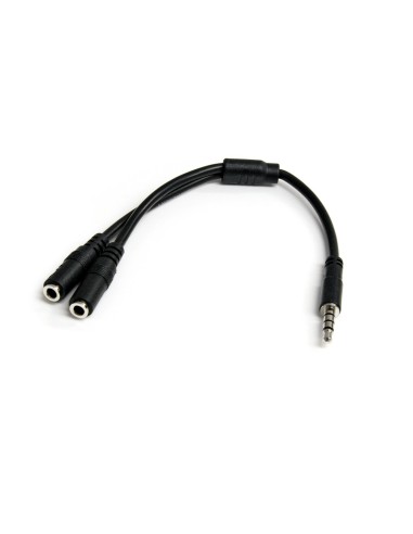 StarTech.com Cavo Sdoppiatore per Cuffie 3.5mm - Adattatore per Auricolare da 3.5mm Maschio a 2 Femmine