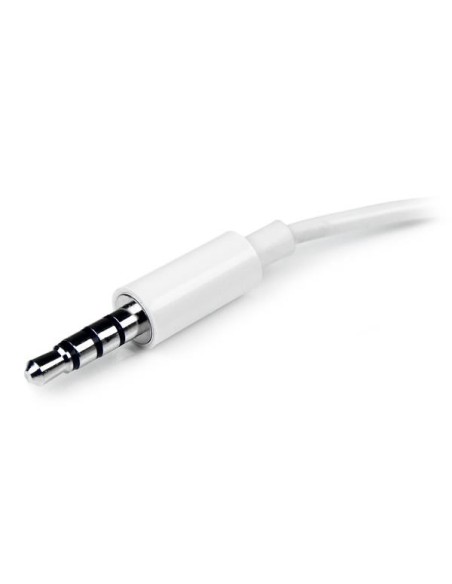 StarTech.com Adattatore auricolare   cuffie da 4 posizioni da 3,5 mm a 2 da 3 posizioni da 3,5 mm M F - bianco