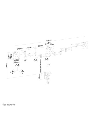 Neomounts by Newstar Select Supporto da scrivania per monitor