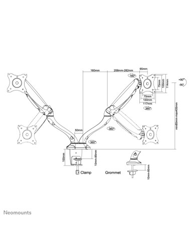 Neomounts by Newstar Select Supporto da scrivania per monitor