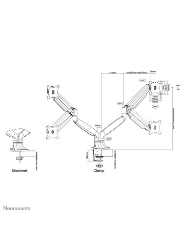 Neomounts by Newstar Select Supporto da scrivania per monitor