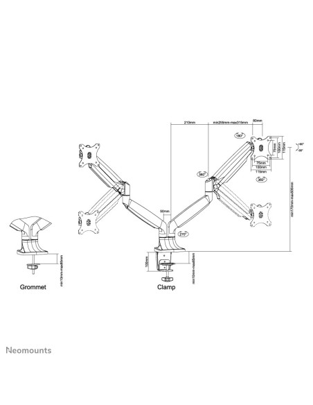 Neomounts by Newstar Select Supporto da scrivania per monitor
