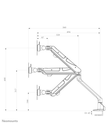 Neomounts by Newstar Select Supporto da scrivania per monitor