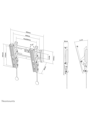Neomounts by Newstar Select Supporto a parete per TV