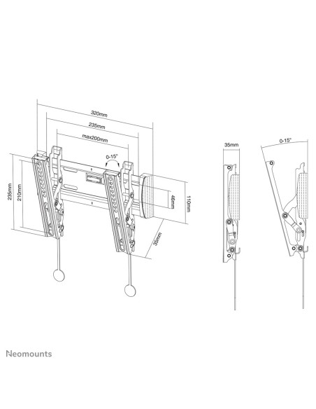 Neomounts by Newstar Select Supporto a parete per TV