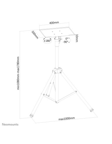 Neomounts by Newstar Supporto da Pavimento per Notebook, Proiettore e Monitor