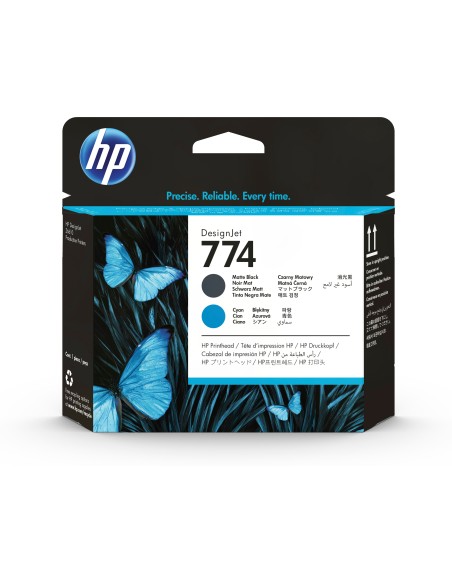 HP Testina di stampa nero opaco ciano 774 DesignJet