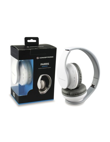Conceptronic PARRIS01W cuffia e auricolare Wireless A Padiglione Musica e Chiamate Micro-USB Bluetooth Bianco