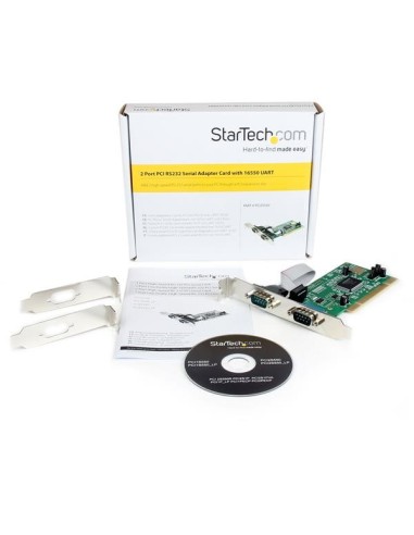 StarTech.com Scheda seriale PCI a 2 porte RS-232 con 16550 UART