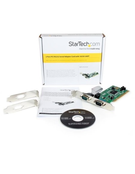 StarTech.com Scheda seriale PCI a 2 porte RS-232 con 16550 UART