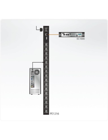 ATEN PE1216 unità di distribuzione dell'energia (PDU) 16 presa(e) AC Nero