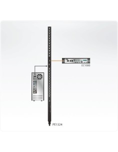 ATEN PE1324 unità di distribuzione dell'energia (PDU) 24 presa(e) AC Nero 2