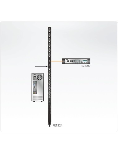ATEN PE1324 unità di distribuzione dell'energia (PDU) 24 presa(e) AC Nero