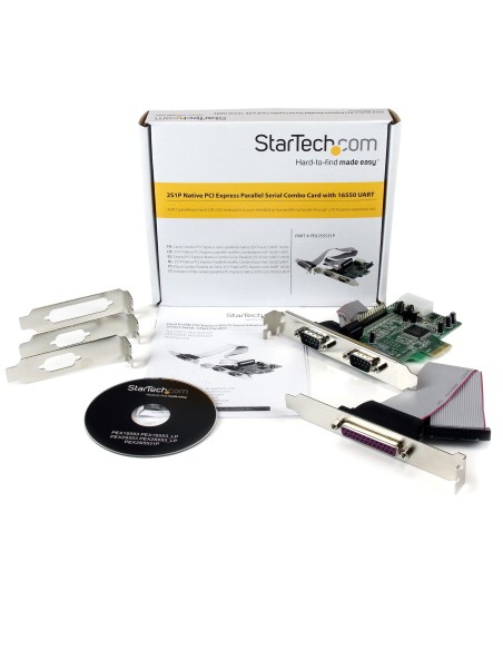 StarTech.com Scheda combo seriale parallela PCI Express nativa 2S1P con 16550 UART