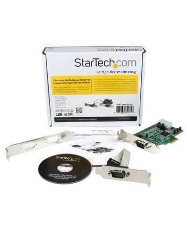 StarTech.com Scheda PCI Express seriale nativa basso profilo a 2 porte RS-232 con 16550 UART