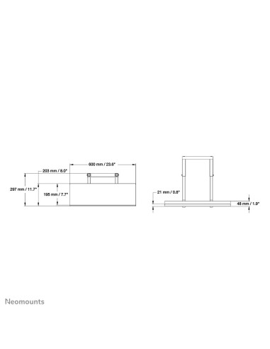 Neomounts by Newstar Supporto per mobile per televisore al plasma