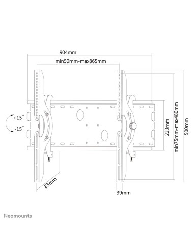 Neomounts by Newstar Supporto a parete per TV