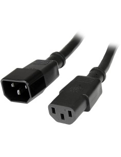 StarTech.com Cavo Prolunga di Alimentazione da 1m, Prolunga Elettrica AC da IEC 320 C14 a IEC 320 C13, 15A-125V, 14AWG, Cavo di