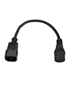 StarTech.com Cavo Prolunga di Alimentazione da 1m, Prolunga Elettrica AC da IEC 320 C14 a IEC 320 C13, 15A-125V, 14AWG, Cavo di 2