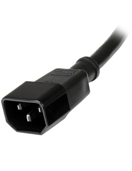 StarTech.com Cavo Prolunga di Alimentazione da 1m, Prolunga Elettrica AC da IEC 320 C14 a IEC 320 C13, 15A-125V, 14AWG, Cavo di