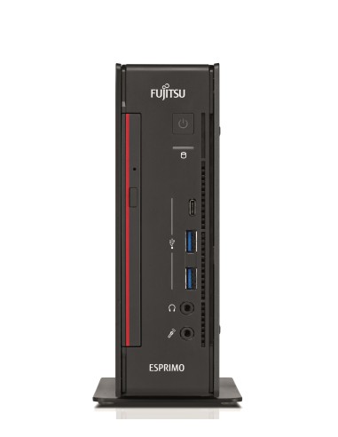 Fujitsu ESPRIMO Q957 DDR4-SDRAM i5-7500T mini PC Intel® Core™ i5 8 GB 256 GB SSD Windows 10 Pro Nero, Rosso