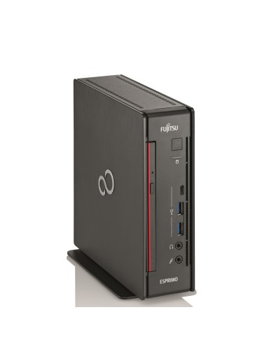 Fujitsu ESPRIMO Q957 DDR4-SDRAM i5-7500T mini PC Intel® Core™ i5 8 GB 256 GB SSD Windows 10 Pro Nero, Rosso