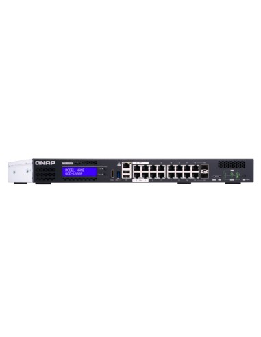 QNAP QGD-1600P Gestito Gigabit Ethernet (10 100 1000) Supporto Power over Ethernet (PoE) Nero, Grigio
