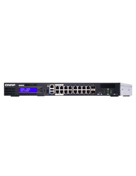 QNAP QGD-1600P Gestito Gigabit Ethernet (10 100 1000) Supporto Power over Ethernet (PoE) Nero, Grigio