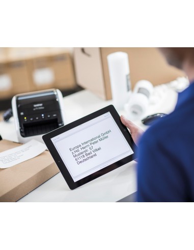 Brother QL-1110NWB stampante per etichette (CD) Termica diretta 300 x 300 DPI Con cavo e senza cavo DK