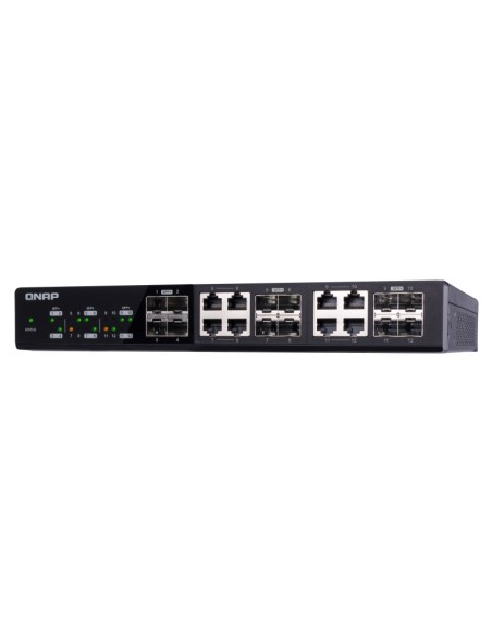 QNAP QSW-1208-8C switch di rete Non gestito Nessuno Nero