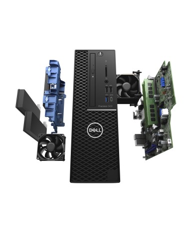 DELL Precision 3431 DDR4-SDRAM E-2224G SFF Intel Xeon E 16 GB 256 GB SSD Windows 10 Pro Stazione di lavoro Nero