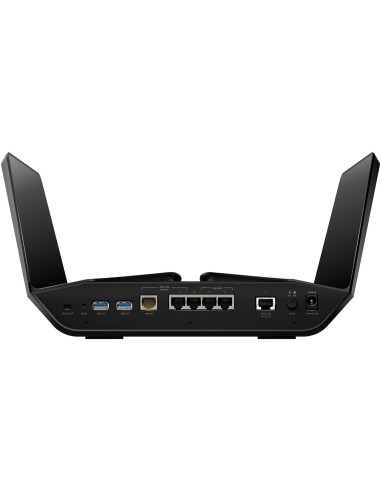 NETGEAR RAX200 router wireless Gigabit Ethernet Banda tripla (2.4 GHz 5 GHz 5 GHz) Nero