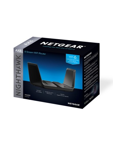 NETGEAR Nighthawk AX8 router wireless Gigabit Ethernet Dual-band (2.4 GHz 5 GHz) 4G Nero