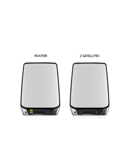 NETGEAR Orbi RBK853 AX6000 WiFi 6 Mesh System Banda tripla (2.4 GHz 5 GHz 5 GHz) Wi-Fi 6 (802.11ax) Grigio 4 Interno