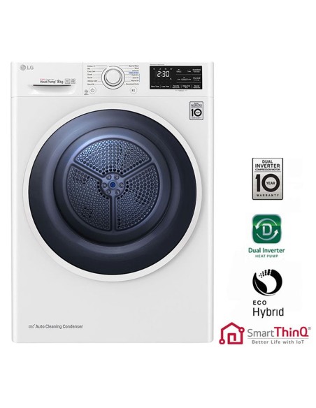 LG RC80U2AV4D Asciugatrice 8 kg Pompa di Calore Libera installazione Carica frontale A+++-10%
