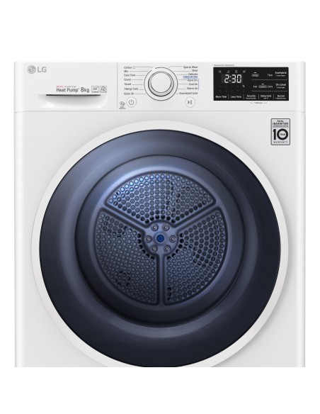 LG RC80U2AV4D Asciugatrice 8 kg Pompa di Calore Libera installazione Carica frontale A+++-10%