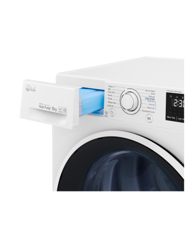 LG RC80U2AV4D Asciugatrice 8 kg Pompa di Calore Libera installazione Carica frontale A+++-10%