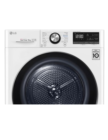 LG RC90V9AV2W Asciugatrice 9 kg Pompa di Calore Libera installazione Carica frontale A+++