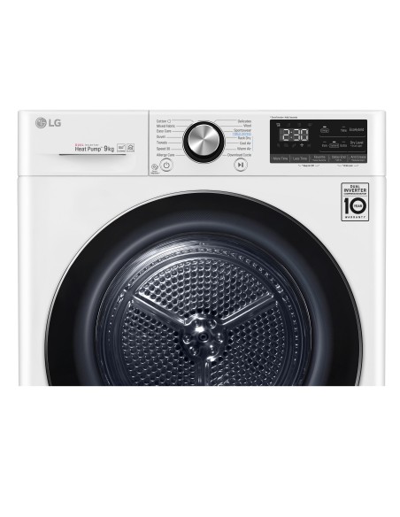 LG RC90V9AV2W Asciugatrice 9 kg Pompa di Calore Libera installazione Carica frontale A+++