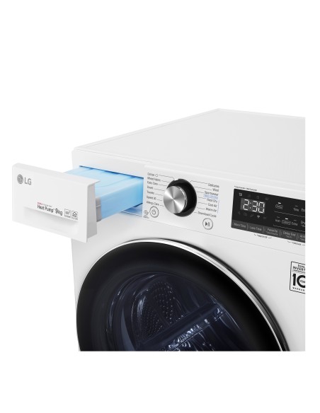 LG RC90V9AV2W Asciugatrice 9 kg Pompa di Calore Libera installazione Carica frontale A+++